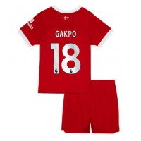 Liverpool Cody Gakpo #18 Domaci Dres za djecu 2023-24 Kratak Rukav (+ Kratke hlače)